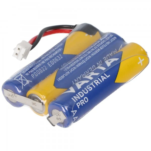 Varta Batteriepack 4,5V F1x3 Micro AAA mit Kabel und Stecker ersetzt Safe-O-Tronic 38400200, Steckertyp PHR-Serie