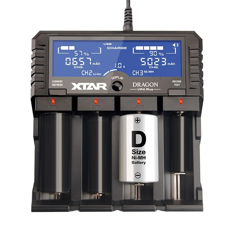 Xtar VP4 Plus "Dragon" - Ladegerät für Li-Ion, Ni-MH und 3s Akkupacks