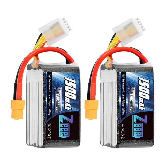 Zeee 4S 1500mAh 14,8V 120C Graphen-Akku XT60 (2 Stück)