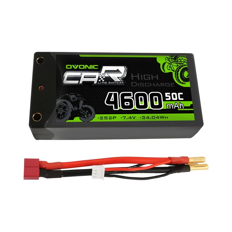 Ovonic 2S 4600mAh 2S2P 7,4V 50C Hardcase Shorty Lipo Deans