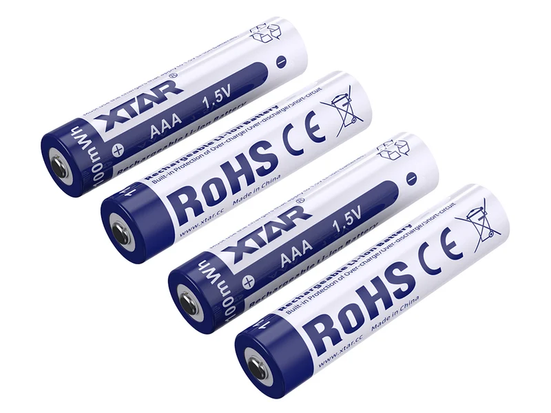 Xtar BC4 – Ladegerät + 4x AAA (Micro) LR03 1,5V Li-Ion Akkus