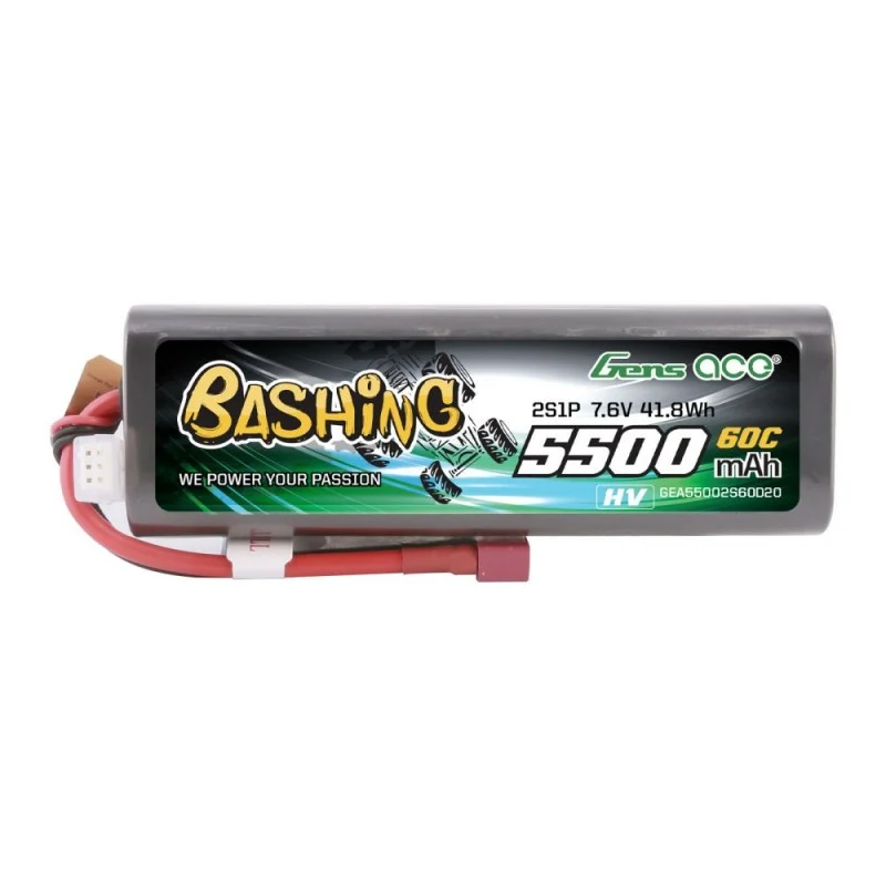 Gens Ace 2S 5500mAh 7,6V 60C Hardcase T-Stecker