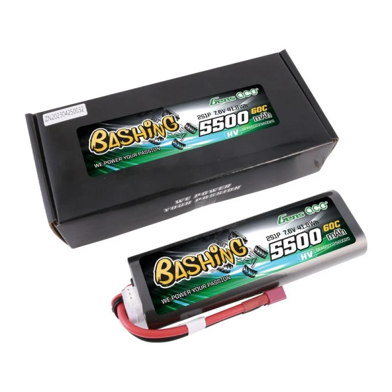 Gens Ace 2S 5500mAh 7,6V 60C Hardcase T-Stecker