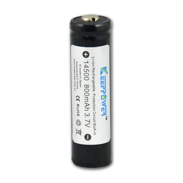 Keeppower 14500 - 800mAh, 3,7V Li-Ionen-Akku geschützt