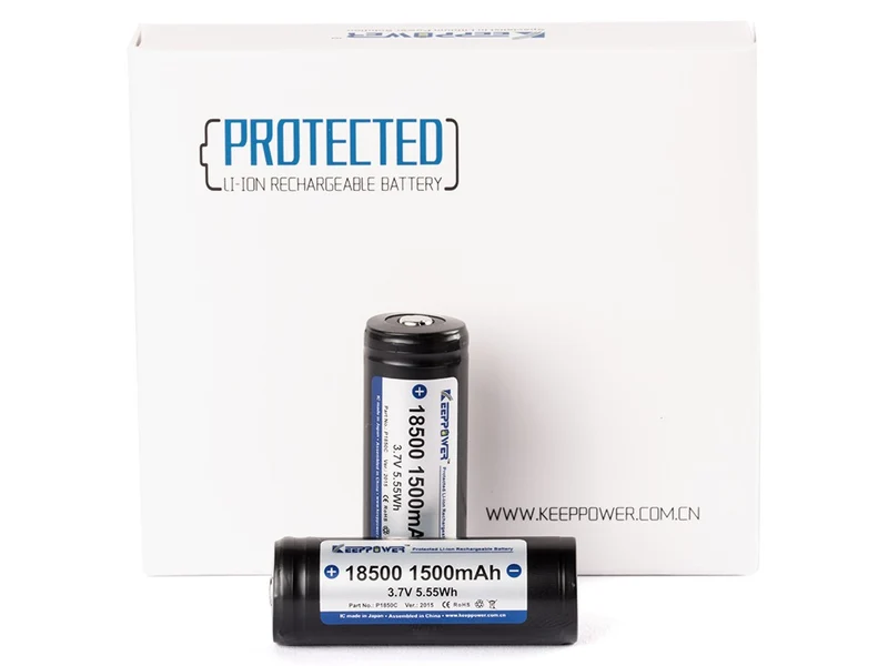Keeppower 18500 - 1500mAh, 3,6V - 3,7V Li-Ionen-Akku geschützt