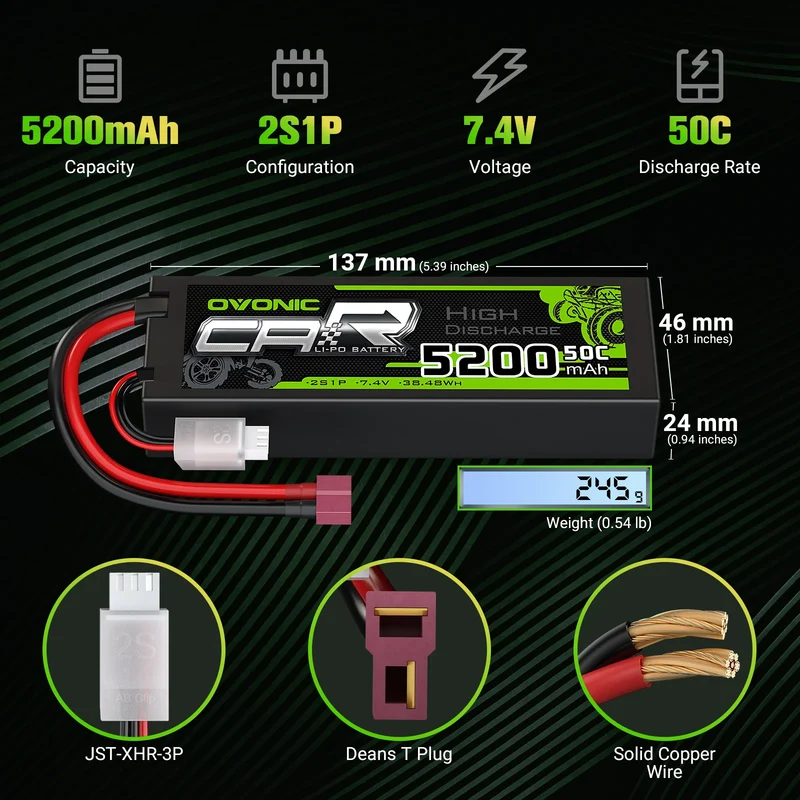 Ovonic Car 2S 5200mAh 50C 7,4V Hardcase (2 Stück)