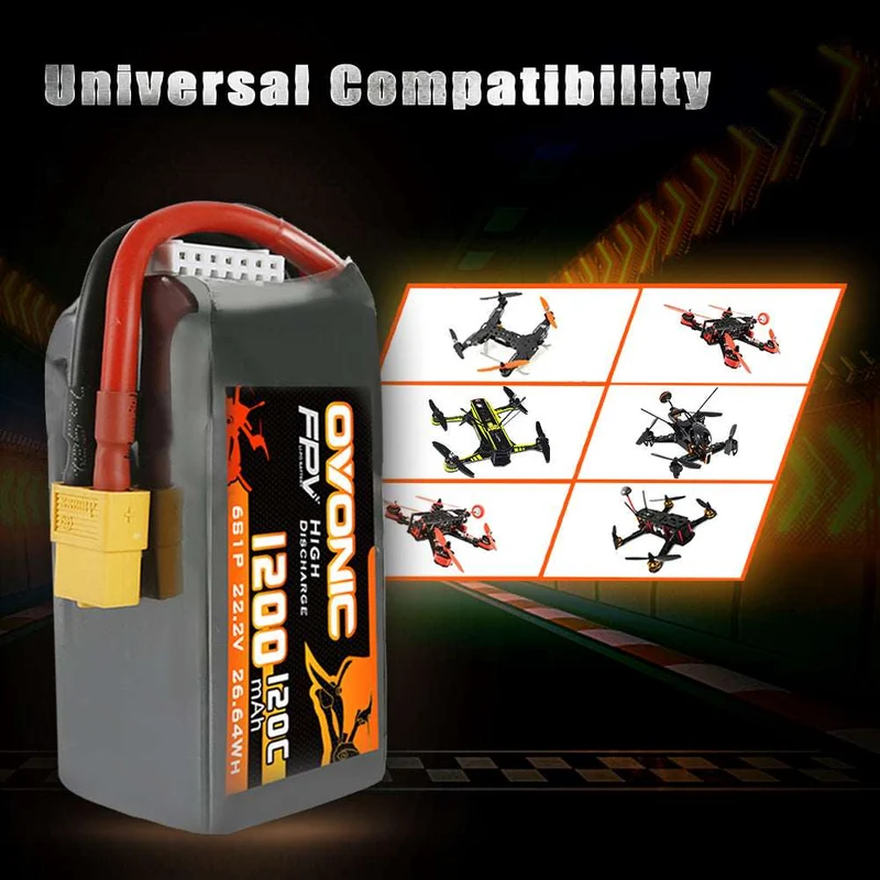 Ovonic 6S 1200mAh 120C 22.2V XT60 LiPo Akku