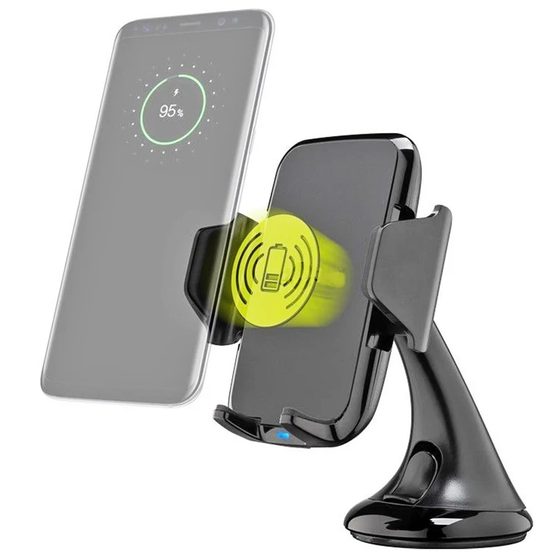 AccuCell Qi-Standard Schnellladetechnik für Smartphones mit Universal-Windschutzscheiben-Halter