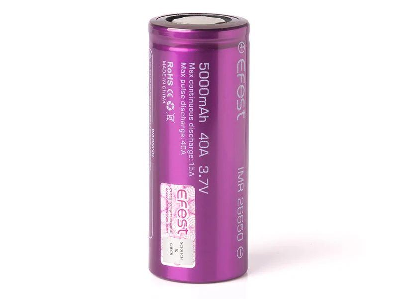 Efest Purple IMR26650 5000mAh, 3,6V - 3,7V, Li-Ion-Akku