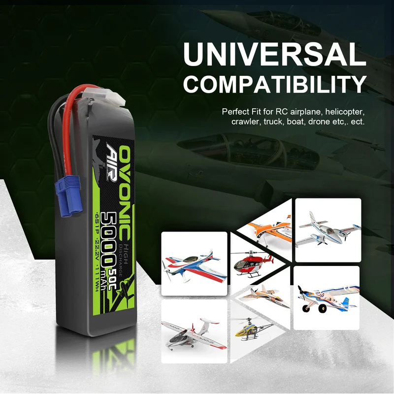 Ovonic Air 6S 5000mAh 22,2V 50C EC5 Lipo Akku