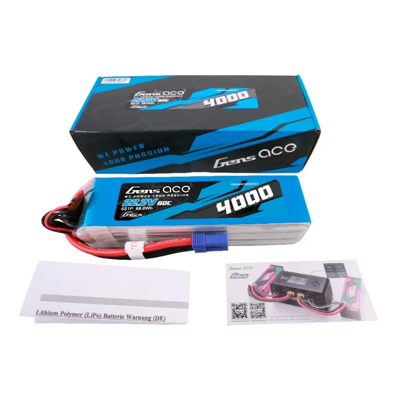 Gens Ace G-Tech 6S 4000mAh 22,2V 60C EC5