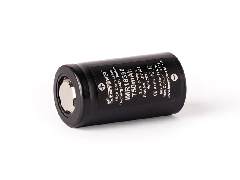 Keeppower IMR18350 - 750mAh, 3,7V (8A) Li-Ion-Akku