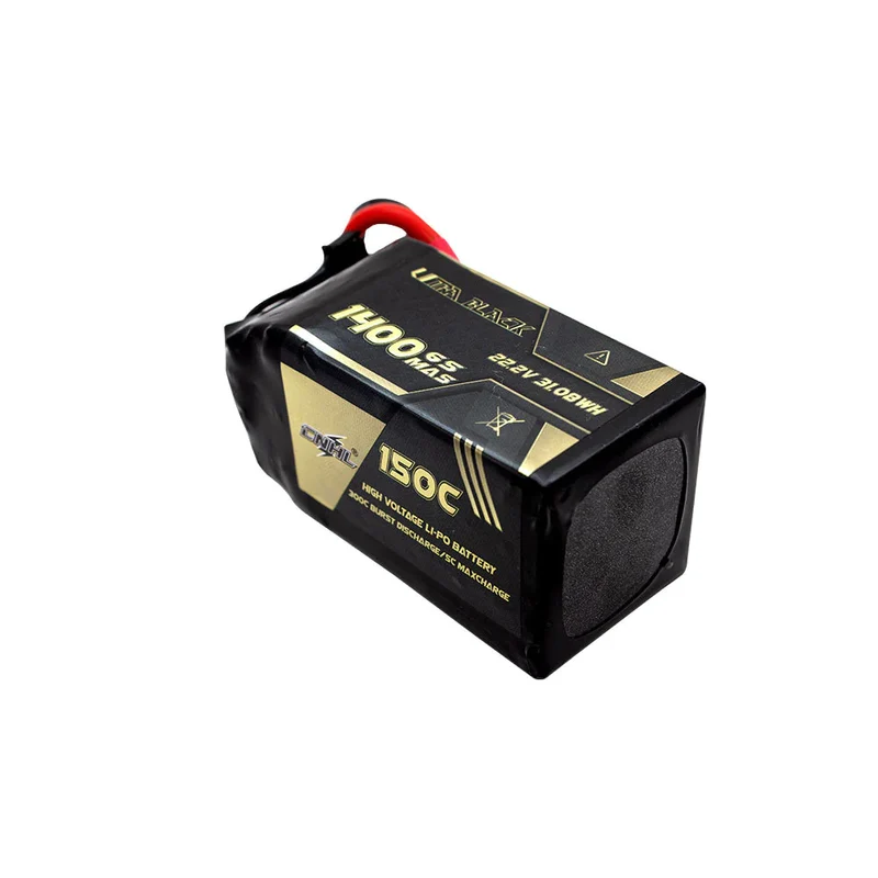 CNHL Ultra Black 6S 1400mAh 22,2V 150C Lipo-Akku XT60-Stecker