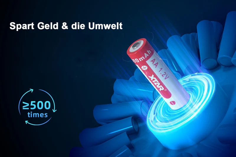 XTAR AA LR6 NIMH Akku 2500mAh 1,2V (Wiederaufladbar)