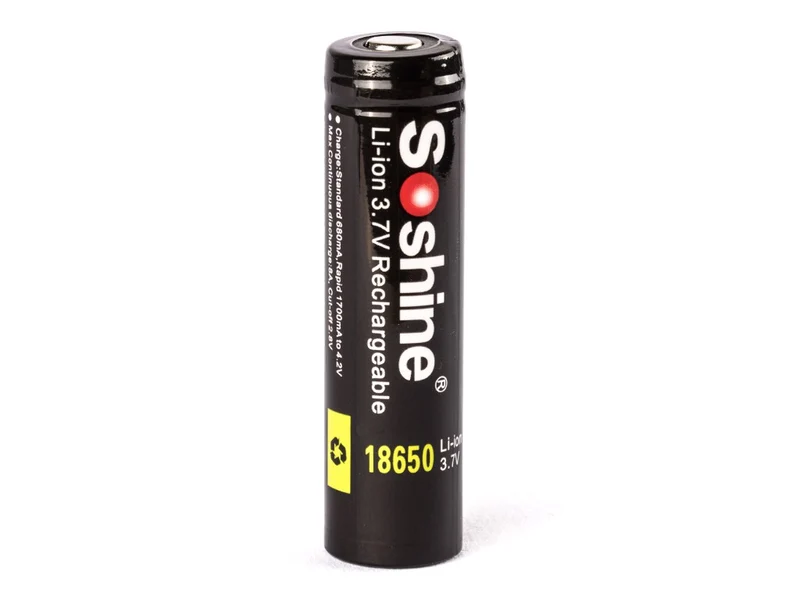 Soshine 18650 3400mAh 3,6V - 3,7V Li-Ion-Akku PCB geschützt