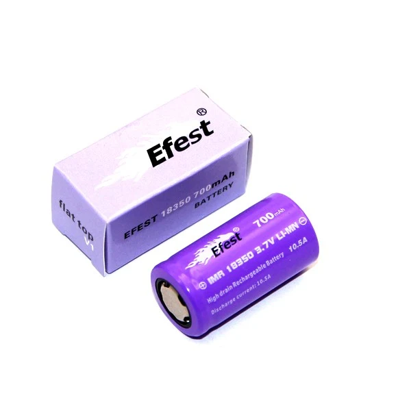 Efest Purple IMR18350 - 700mAh 3,7V Li-Ion-Akku (Pluspol flach)