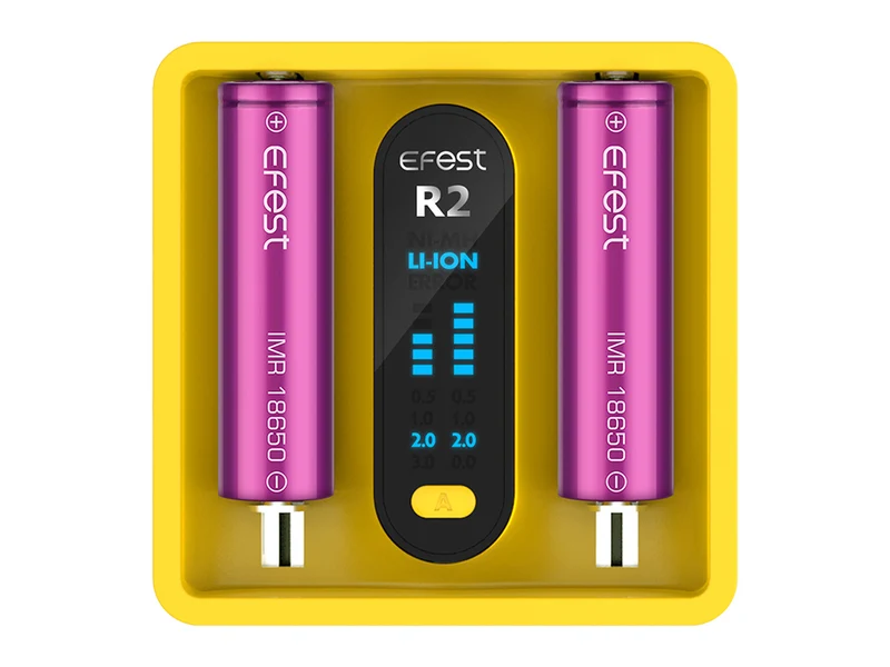 Efest iMate R2 Ladegerät für Li-Ion und NiMh/NiCD Akku mit QC3.0 Stromversorgung