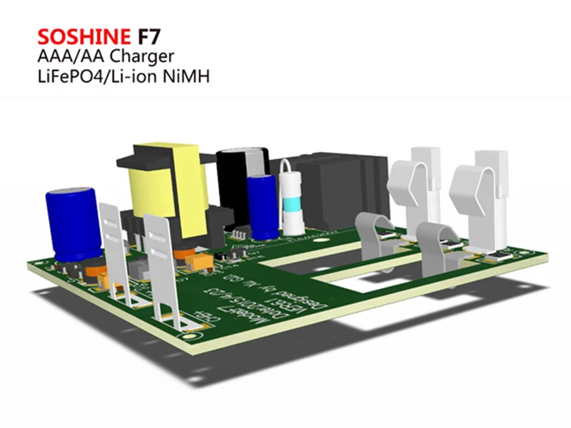 Soshine F7-Li für Li-Ionen 3,6V - 3,7V Akkus 10440/14500