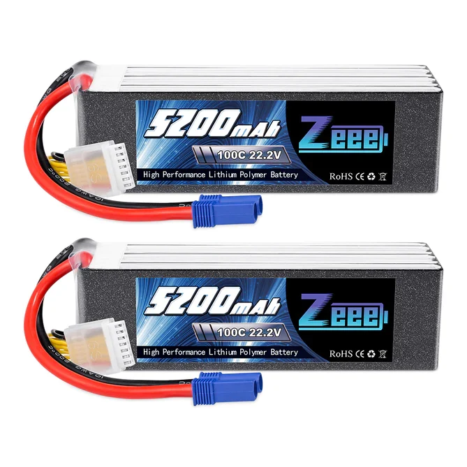 Zeee 6S Lipo Akku 5200mAh 22,2V 100C EC5 (2 St.)