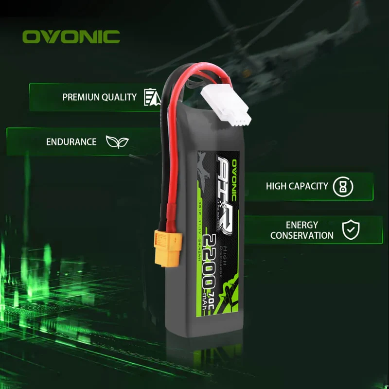 Ovonic 3S 2200mAh 70C 11,1V XT60 LiPo Akku