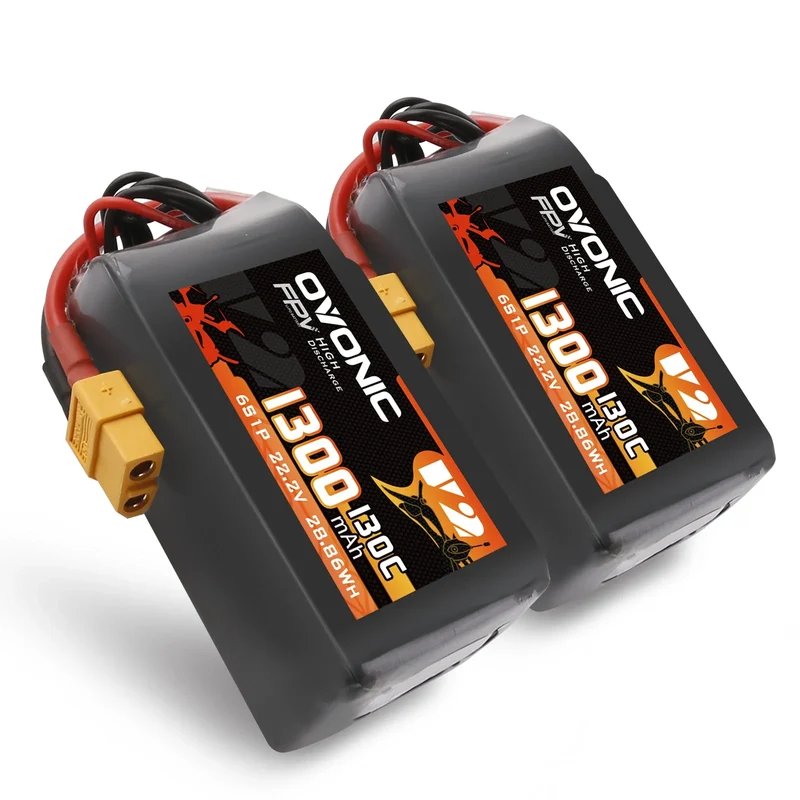 Ovonic 6S 1300mAh 130C 22,2V XT60 Lipo Akku Pack (2 St.)