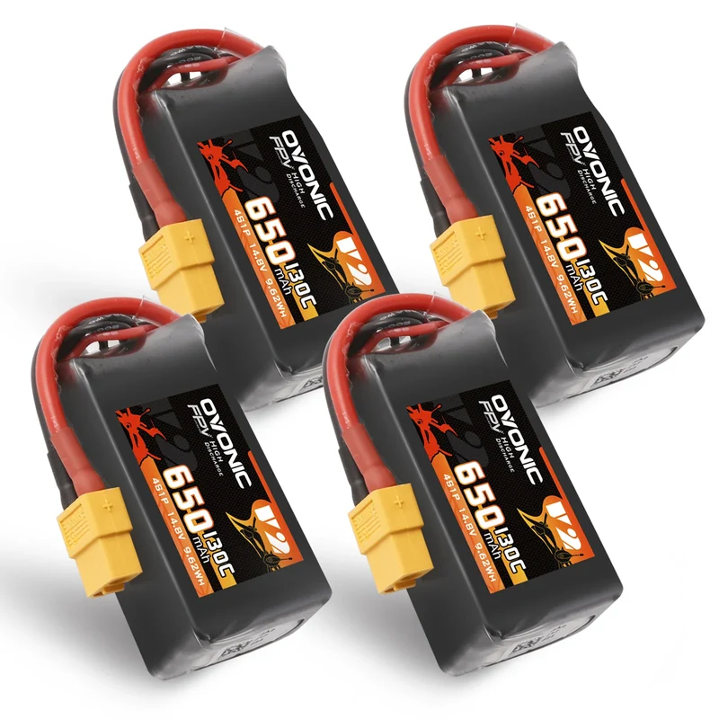 Ovonic 4S 650mAh 130C 14,8V XT60 LiPo Akku (4 St.)