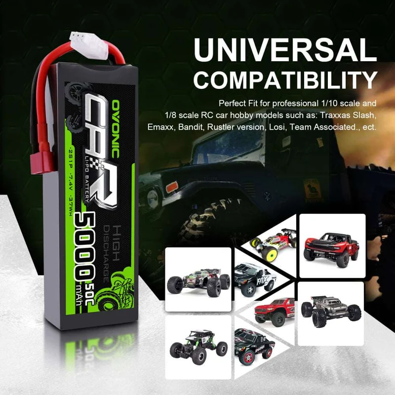 Ovonic Car 2S 5000mAh 50C 7,4V Hardcase Dean LiPo