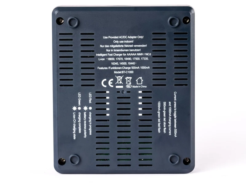 Opus BC1000 Universalladegerät für NIMH/NiCd und Li-Ion-Akkus
