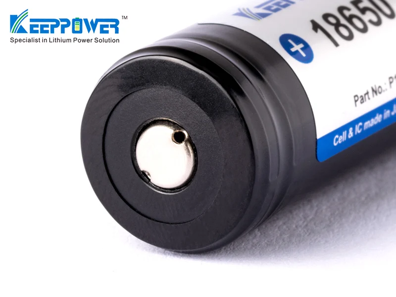 Keeppower 18650 - 2600mAh, 3,6V - 3,7V Li-Ion-Akku PCB geschützt P1826C