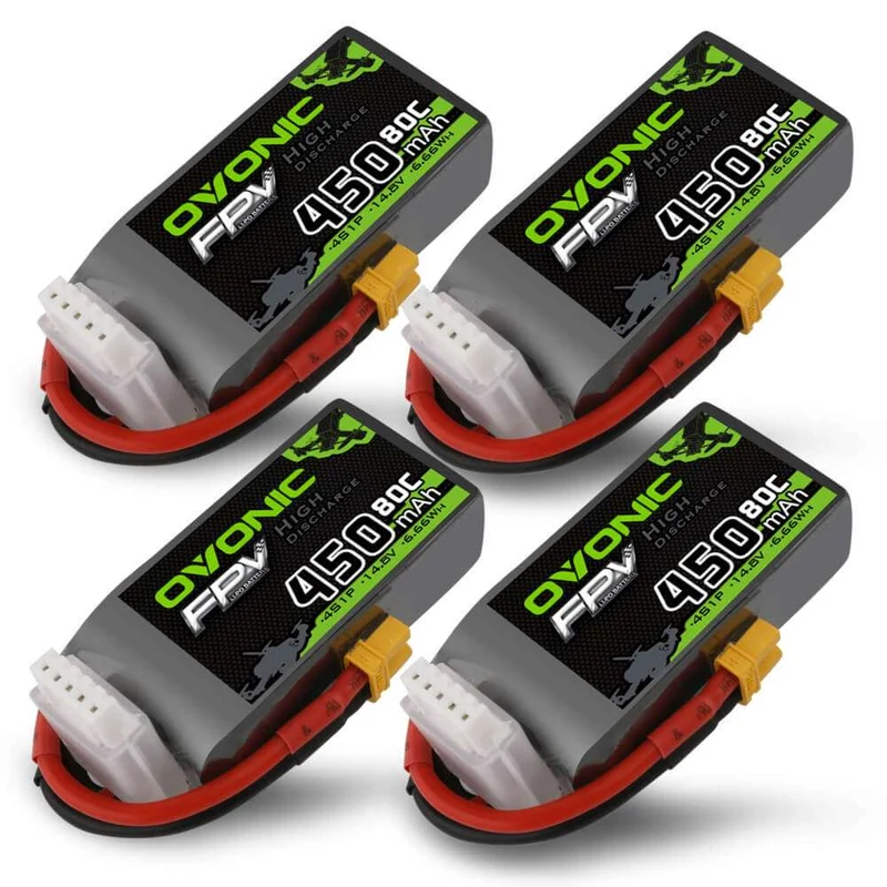 Ovonic 4S 450mAh 80C 14,8V XT30 Lipo Akku (4 St.)