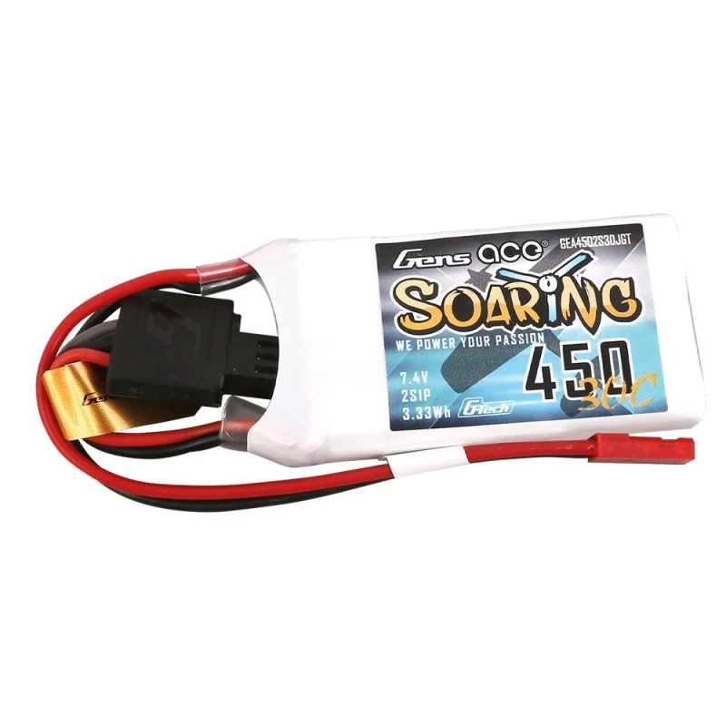 Gens Ace G-Tech Soaring 2S 450mAh 7,4V 30C 2S1P Lipo-Akkupack JST-SYP