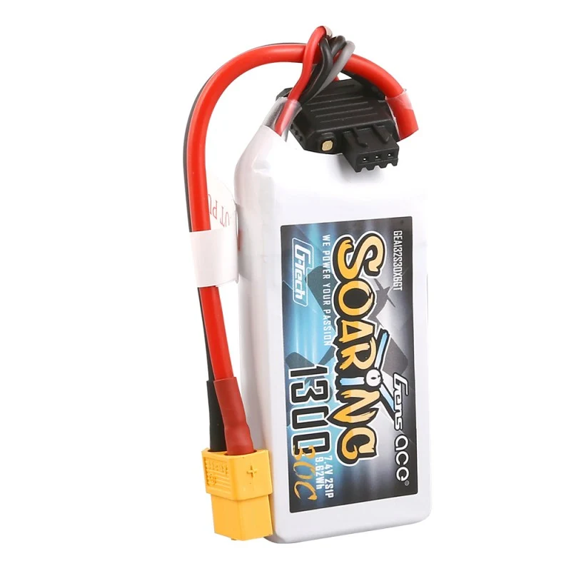 Gens Ace G-Tech Soaring 2S 1300mAh 7,4V 30C 2S1P Lipo Akkupack XT60