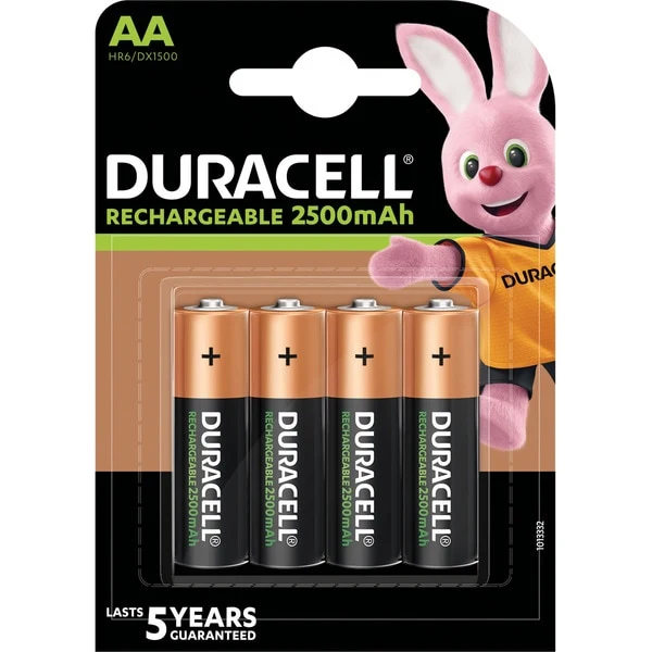 Duracell Recharge NiMH 2500mAh AA HR6 1,2V - 4 Stück