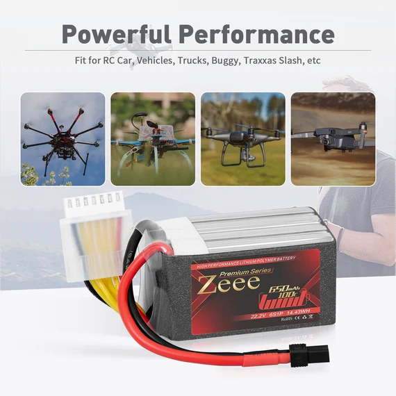 Zeee Premium Series 6S 650mAh 22,2V 100C XT30 (2 Stück)