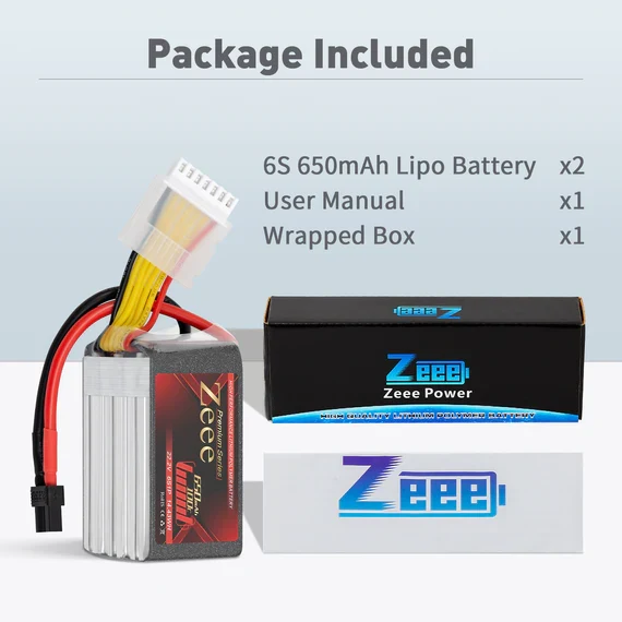 Zeee Premium Series 6S 650mAh 22,2V 100C XT30 (2 Stück)