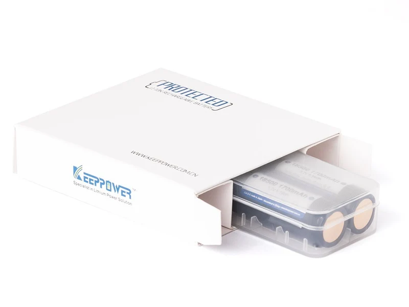 Keeppower 18500 - 2000mAh, 3,6V - 3,7V Li-Ion-Akku geschützt