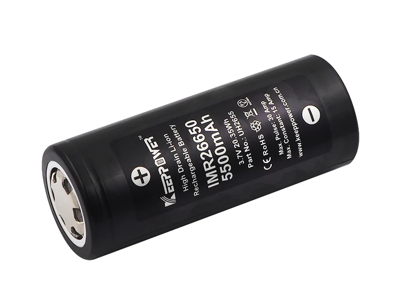 Keeppower IMR26650 - 5500mAh, 15A, 3,6V - 3,7V Li-Ion-Akku