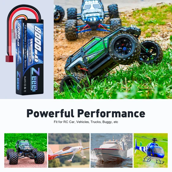 Zeee 2S 8000mAh 7,4V 100C Hardcase Dean Lipo Akku