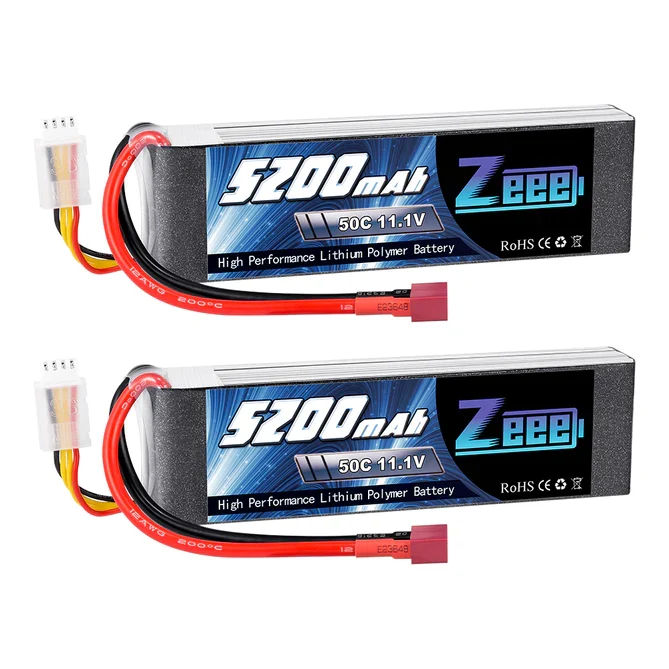 Zeee 3S 5200mAh 11.1V 50C Dean Lipo Akku(2 Stück)