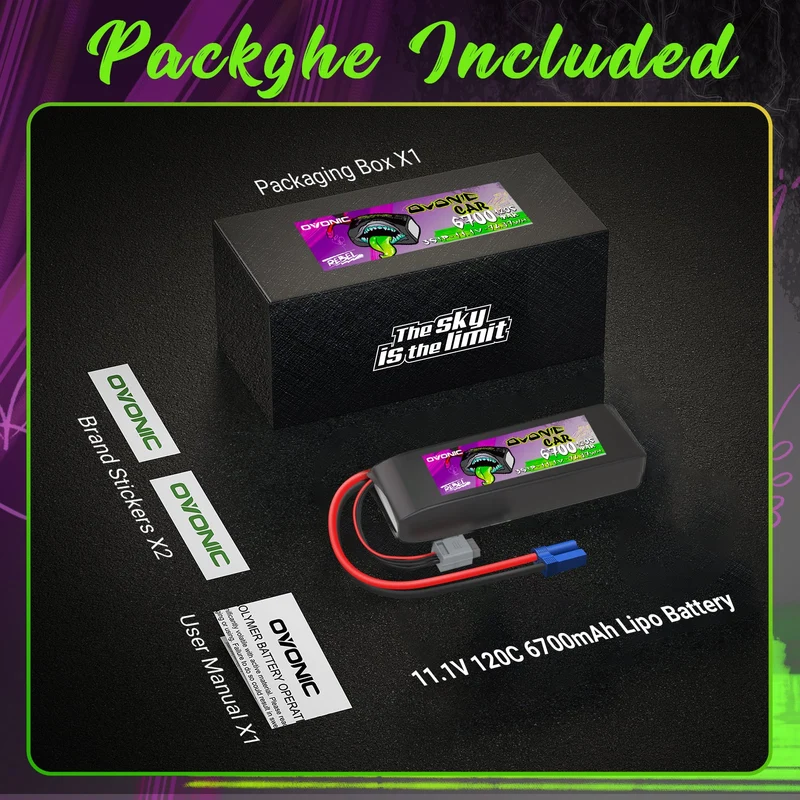 Ovonic Rebel 2.0 3S 6700mAh 120C 11,1V EC5