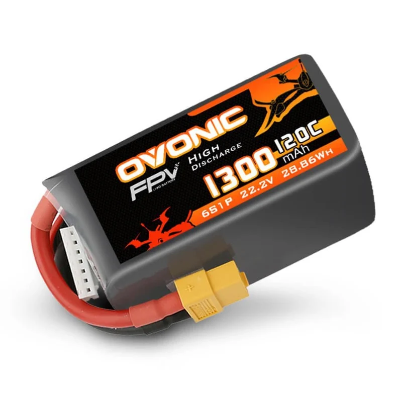 Ovonic FPV 6S 1300mAh 120C 22,2V XT60 für FPV Racing (2 St.)