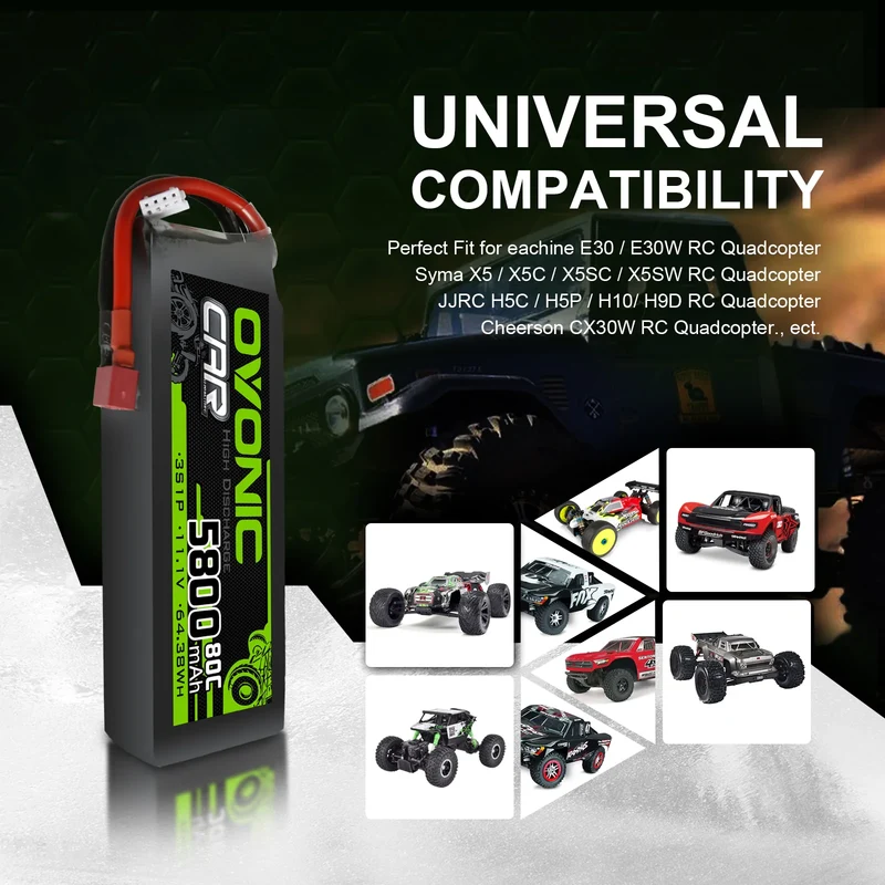 Ovonic 3S 5800mAh 11,1V 80C DEAN (2 St.)