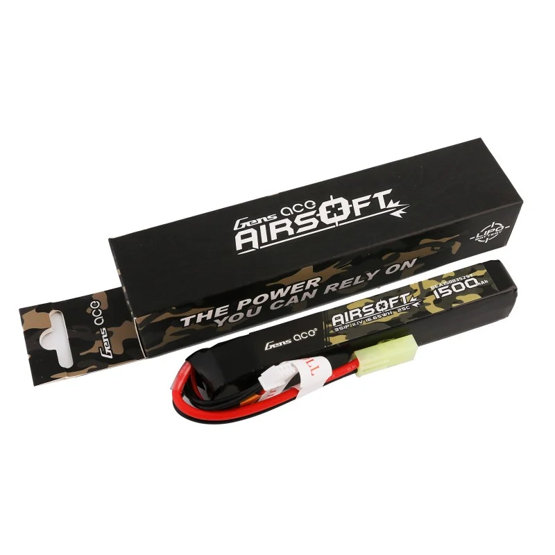 Gens Ace 25C 1500mAh 3S1P 11.1V Airsoft Lipo Akku mit Mini Tamiya Stecker