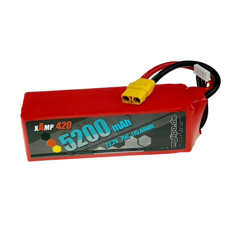 Mylipo Lipo Akku 5200mAh 22,2V 6S 75C XT90