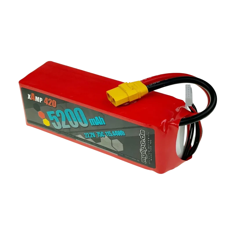 Mylipo Lipo Akku 5200mAh 22,2V 6S 75C XT90