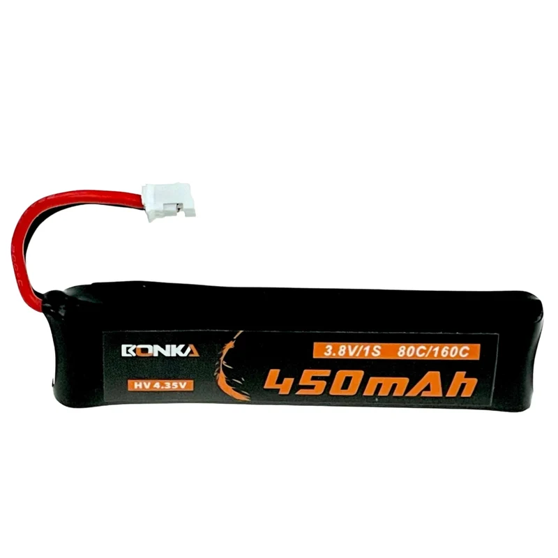 Bonka Lipo Akku 450mAh 3,8V 1S HV 80C/160C FPV PH2