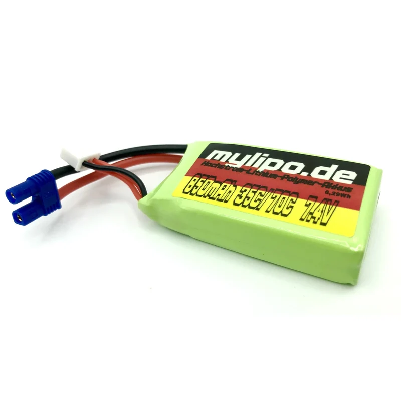 Mylipo Lipo Akku 850mAh 7,4V 35C/70C EC2 Stecker (z,B, Rodeo 150)