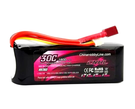 CNHL 1800mAh 11,1V 3S 30C Lipo Akku mit T/Dean Stecker