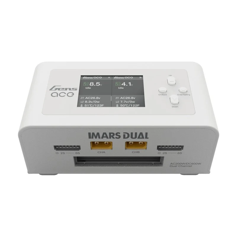 Gens Ace Imars Dual Channel AC200W/DC300Wx2 RC Ladegerät Weiß