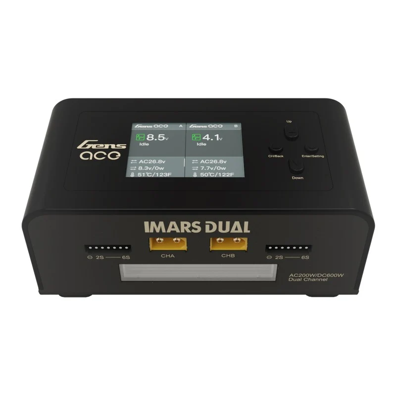 Gens Ace Imars Dual Channel AC200W/DC300Wx2 RC Ladegerät Weiß